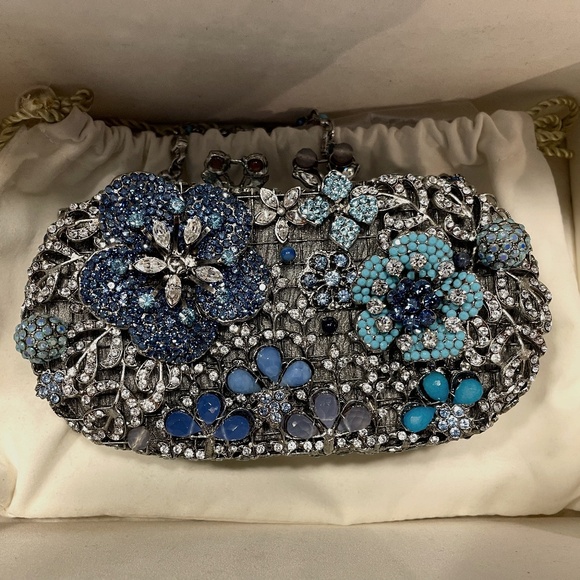 Edidi Handbag Blue Gemstone Handmade One Of A Kind Artist Wendy Lau - Picture 1 of 4